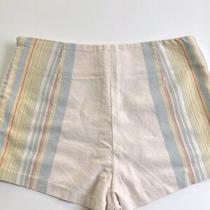 Free People striped cream shorts
